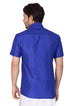 Vastramay Blue Silk Blend Baap Beta Shirt set
